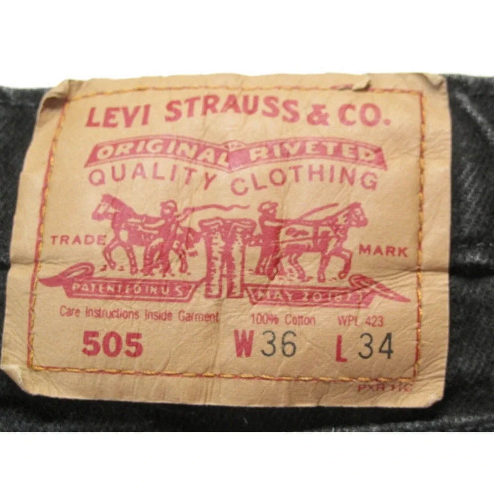 Levis 505 Bootcut Jeans Mens 32x33 Black Denim Mid Rise Cotton Cowboy Canada